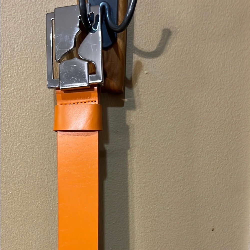Puma Orange High Shine Belt Size L 100cm